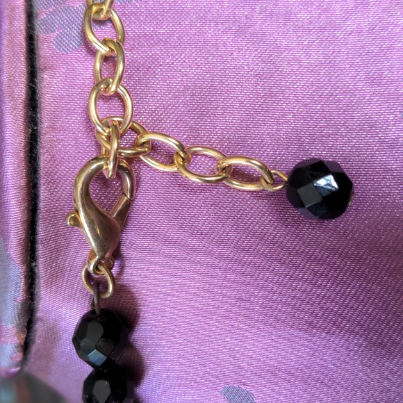 Black Austrian Crystal Bib Waterfall Necklace Set A294 - Picture 6 of 6